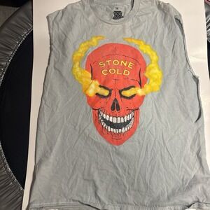 Stone Cold Austin Gray Tank Top Shirt Men's  Size M preloved
